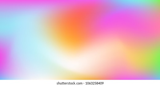 Mesh holographic foil.  Colorful rainbow gradient.   Smooth blend banner template.  Easily editable soft colored vector illustration.  Bright print.