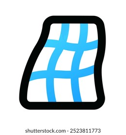 ícone Malha. malha, deformação, material, rede, ferramentas de edição, ferramenta gráfica, design gráfico, design, perspectiva, interface. Ilustração de ícone de vetor