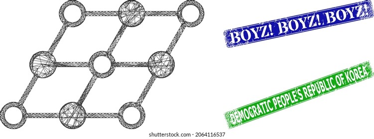 Imagen de malla inclinada hacia la rejilla, y Boyz advierte Boyz advierte que Boyz advierte que los rectángulos azules y verdes no están limpios. Símbolo de la carcasa de malla diseñado con pictograma de rejilla inclinada.