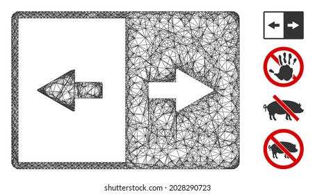 Mesh invert web icon vector illustration. Carcass model is based on invert flat icon. Network forms abstract invert flat carcass. Wire frame flat line network isolated on a white background.