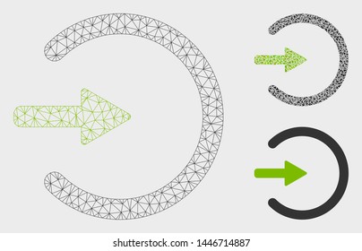 Mesh login model with triangle mosaic icon. Wire carcass triangular mesh of login. Vector mosaic of triangle parts in various sizes, and color tinges. Abstract flat mesh login,