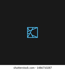 Mesh logo in letter C technology vector logo