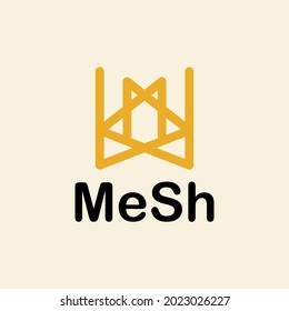 el logotipo de malla es adecuado para contenido relacionado con la tecnología de red