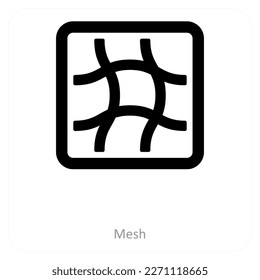 concepto de icono de malla y menú