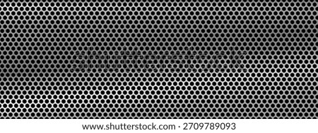 Mesh metal with dot and hole for texture or steel. Background pattern with grill and seamless and dot. Mesh with metal and wallpaper for cover or polka, silver with vector and grey for repeat or.