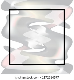 Mesh. Multicolor waves with black frame. Vector illustration