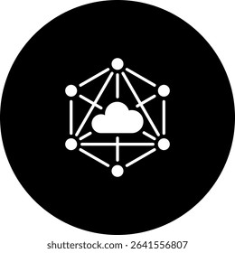 Mesh Network Icon Element For Design