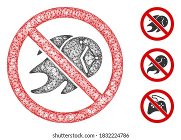 Mesh keine Deadline polygonal Web-Symbol Vektorgrafik. Das Modell des Schlachtkörpers basiert auf dem Symbol für die Zeitspanne, für die keine Frist festgelegt wurde. Dreiecksnetz bildet abstrakt keine endlosen flachen Schlachtkörper.