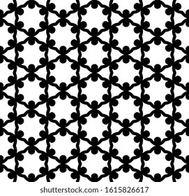 Mesh pattern ornamental cutout ornate silhouette black and white template. Vintage oriental monochrome ornament for laser cut, woodwork, lino stamp, doily lace, fretwork, metal work, engraved block.