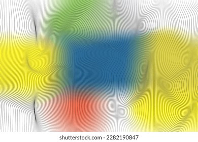 Mesh pattern and uneven texture on multicolored background with blue yellow green background.