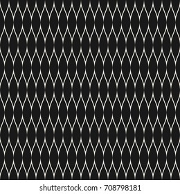 Mesh pattern. Vector seamless texture with thin wavy lines, fabric, fishnet, web, net, lace, grid. Subtle monochrome background, simple repeat texture. Dark design for textile, decor, covers, digital