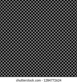 Mesh pixel ornament black seamless pattern. Vector illustration.