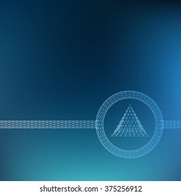 Mesh polygonal background. Scope of lines and dots. triangle of the lines connected to points. Molecular lattice. The structural grid of polygons. Polygonal design style letterhead and brochure.