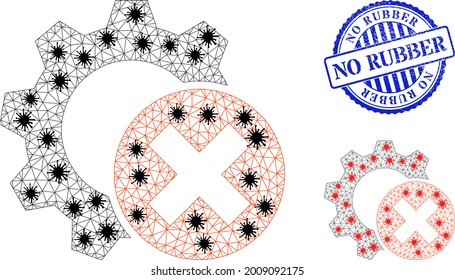Mesh polygonal löschen Einstellungen Zahnradsymbole mit Schließungsstil, und gekratzt blau rund Kein Gummidichtung.