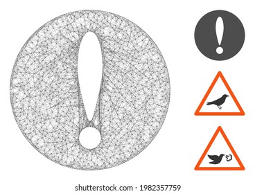 Mesh problem polygonal web icon vector illustration. Abstraction is based on problem flat icon. Triangle net forms abstract problem flat model.
