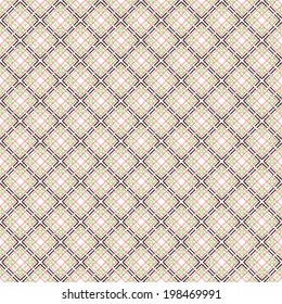 Mesh seamless vector pattern with single and double dashed lines. Repeat background with geometrical array over white background