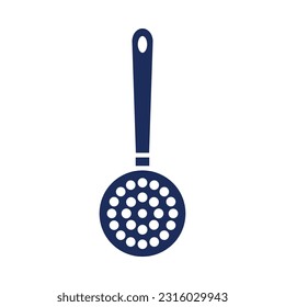 Mesh Skimmer Icon Isolated. Kitchen Utensils. Cooking Appliance. Vector Illustration on White Background