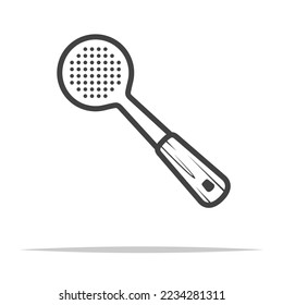 Mesh skimmer icon transparent vector isolated