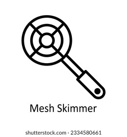 Mesh Skimmer Vector outline Icon Design illustration. Kitchen and home  Symbol on White background EPS 10 File