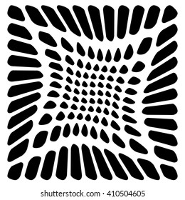 Mesh of squares with distortion effect. Simple artistic element. Other versions in my portfolio.