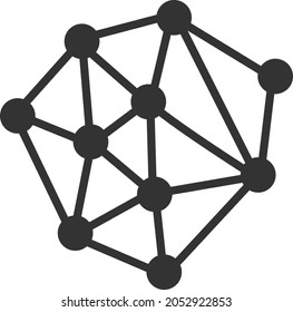 Icono de estructura de malla con estilo plano. Imagen de icono de estructura de malla vectorial aislada, estilo simple.