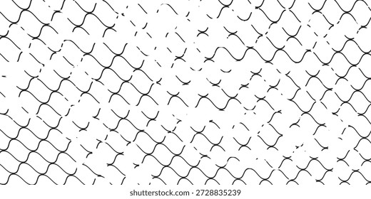 Mesh texaaMesh Textur für Fischernetze. Grunge Muster für Sportbekleidung oder Fußballtor, Volleyballnetz, Basketballkorb, Hockey, Leichtathletik. Grunge Hintergrund moderne Kunst für Fischernetze. Nahtloses Muster für Sportbekleidung oder Fußball Ziele Vektor