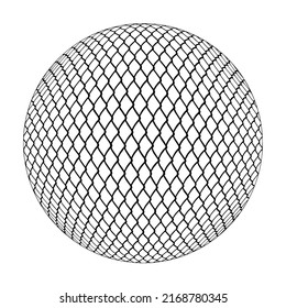 Mesh texture of the ball surface.  Vector background.