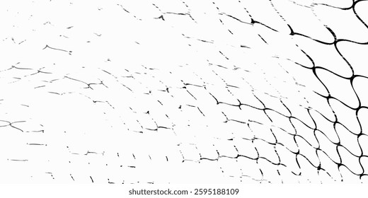 Mesh texture for fishing net. Grunge pattern for sportswear or soccer goal, volleyball net, basketball hoop, hockey, athletics. vector