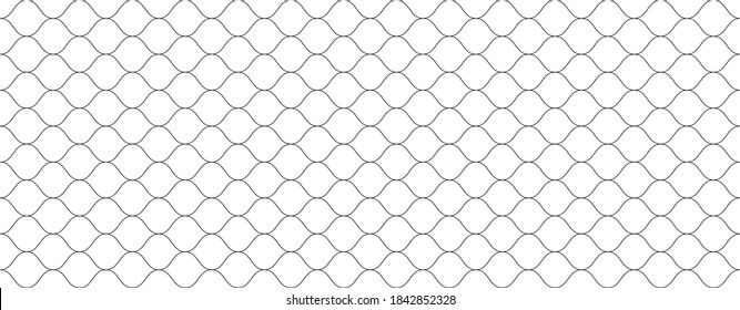 Mesh texture for fishing net. Seamless pattern for sportswear or football gates, volleyball net, basketball hoop, hockey, athletics. Abstract net background for sport. Vector mesh illustration