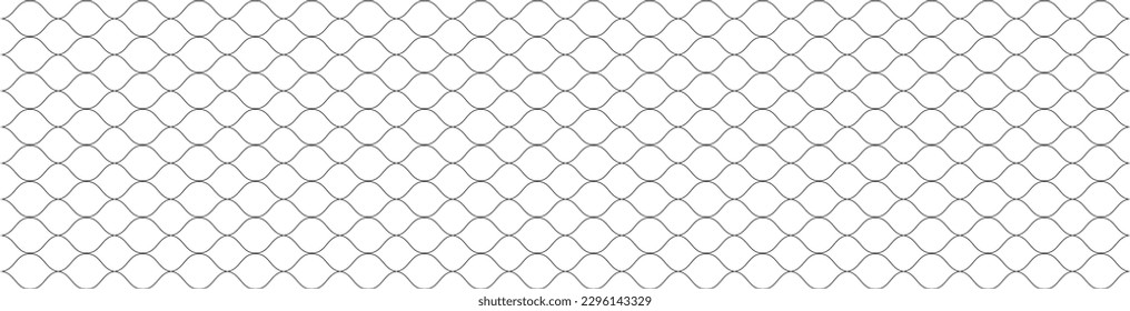 Mesh texture for fishing net. Seamless pattern for sportswear or football gates, volleyball net, basketball hoop, hockey, athletics. Abstract net background for sport. Vector mesh illustration