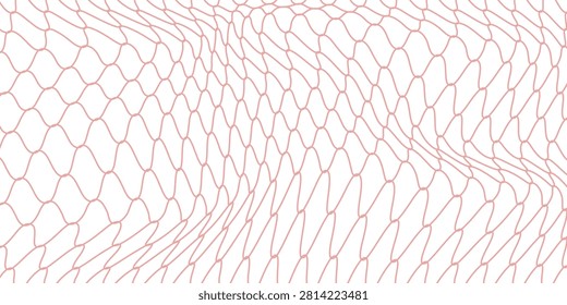 Mesh texture for fishing net. Seamless pattern for sportswear or football gates, volleyball net, basketball hoop, hockey, athletics. Abstract net background for sport. Vector