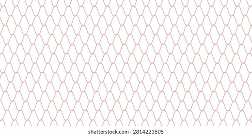 Mesh texture for fishing net. Seamless pattern for sportswear or football gates, volleyball net, basketball hoop, hockey, athletics. Abstract net background for sport. Vector