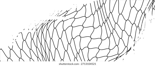 Textura de malla para redes de pesca negro. Grunge blanco abstracto. ilustración eps 10.