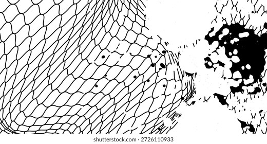 Textura de malha para redes de pesca. preto e branco Padrão sem costura para baliza de esporte ou futebol, rede de voleibol, moderno.