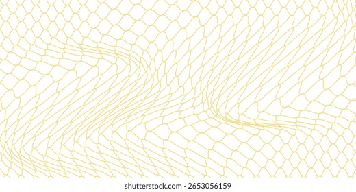 Textura de malha para redes de pesca gradiente de cor dourado. Padrão perfeito para roupas esportivas ou gol de futebol, rede de voleibol, basquete hoop.eps10