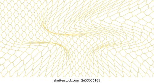 Textura de malha para redes de pesca gradiente de cor dourado. Padrão perfeito para roupas esportivas ou gol de futebol, rede de voleibol, basquete hoop.eps10