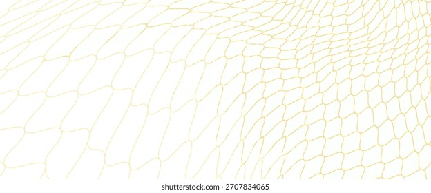 Textura de malha para redes de pesca gradiente de cor dourado. Padrão perfeito para roupas esportivas ou gol de futebol, rede de vôlei, basquete. Vetor