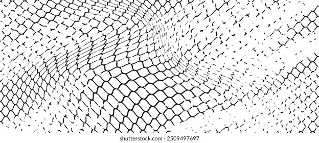 Mesh texture for fishing nets. Grunge pattern for sportswear or soccer goal, volleyball net, basketball hoop, hockey