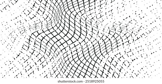 Mesh texture for fishing nets. Grunge pattern for sportswear or soccer goal, volleyball net, basketball hoop, hockey, athletics. Grunge background