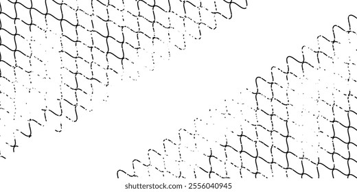 Mesh texture for fishing nets. Grunge pattern for sportswear or soccer goal, volleyball net, basketball hoop, hockey, athletics. Mesh background