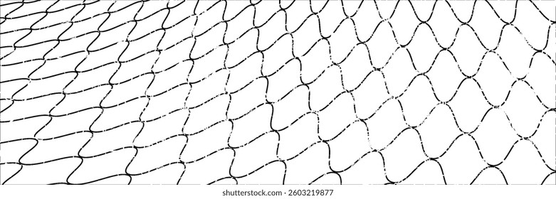 Mesh texture for fishing nets. Grunge pattern for sportswear or soccer goal, volleyball net, basketball hoop, hockey, athletics.