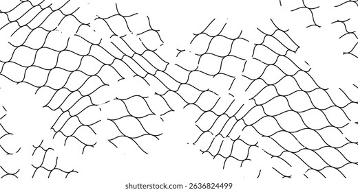 Mesh texture for fishing nets. Grunge pattern for sportswear or soccer goal, volleyball net, basketball hoop, hockey, athletics.