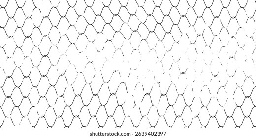Mesh texture for fishing nets. Grunge pattern for sportswear or soccer goal, volleyball net, basketball hoop, hockey, athletics. Grunge background