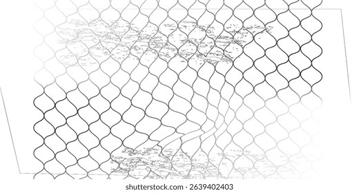 Mesh texture for fishing nets. Grunge pattern for sportswear or soccer goal, volleyball net, basketball hoop, hockey, athletics. Mesh background