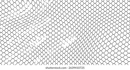 Mesh texture for fishing nets. Grunge pattern for sportswear or soccer goal, volleyball net, basketball hoop, hockey, athletics. Grunge background