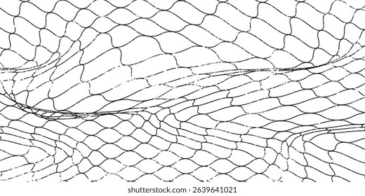 Mesh texture for fishing nets. Grunge pattern for sportswear or soccer goal, volleyball net, basketball hoop, hockey, athletics. Mesh modern net