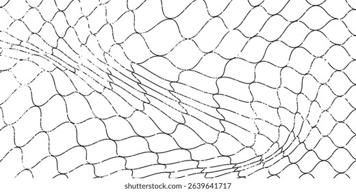 Mesh texture for fishing nets. Grunge pattern for sportswear or soccer goal, volleyball net, basketball hoop, hockey, athletics. Mesh modern net