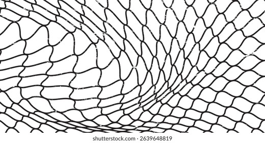 Mesh texture for fishing nets. Grunge pattern for sportswear or soccer goal, volleyball net, basketball hoop, hockey, athletics. Mesh modern net.art