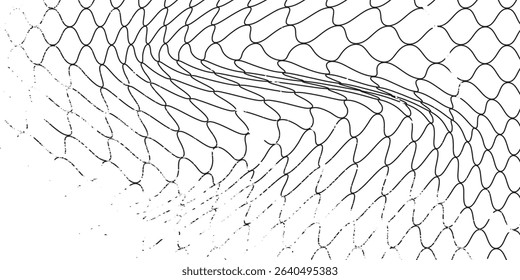 Mesh texture for fishing nets. Grunge pattern for sportswear or soccer goal, volleyball net, basketball hoop, hockey, athletics. Mesh modern net.art