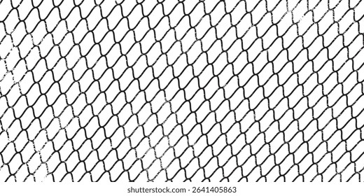 Mesh texture for fishing nets. Grunge pattern for sportswear or soccer goal, volleyball net